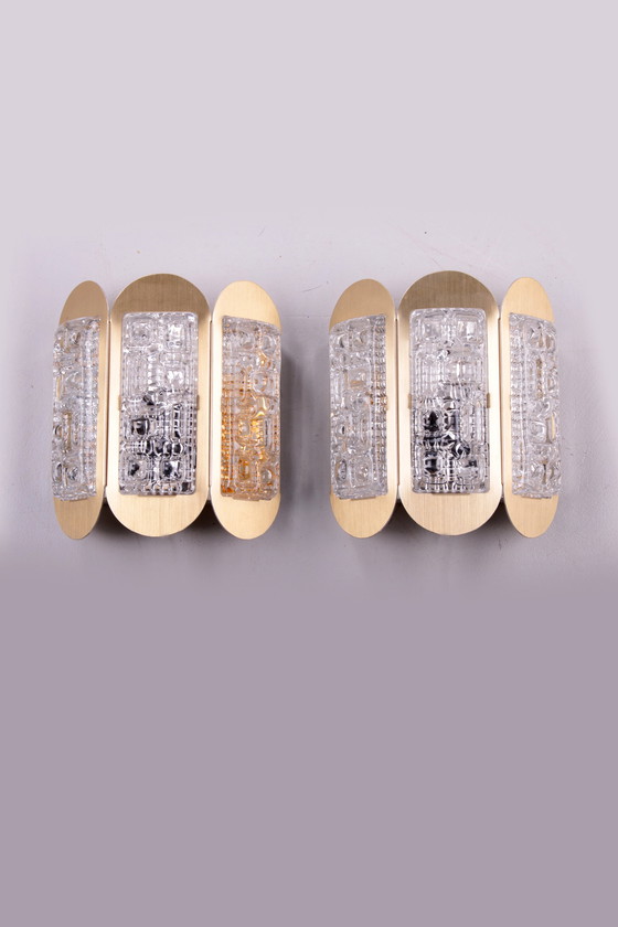 Image 1 of Vitrika Wandleuchten aus Aluminium mit Glas, 1960er Jahre