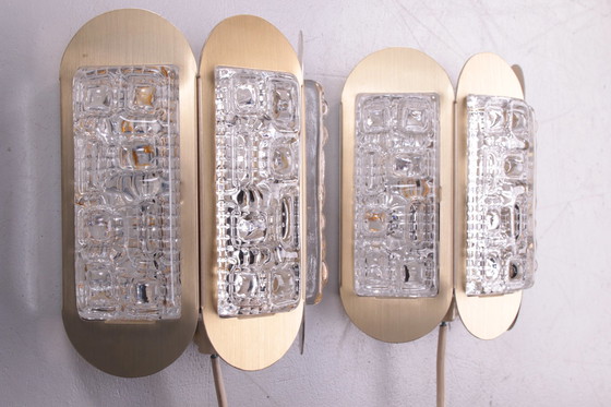 Image 1 of Vitrika Wandleuchten aus Aluminium mit Glas, 1960er Jahre