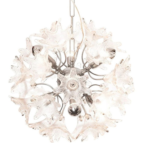 Image 1 of Vintage Venini Blumenleuchter für VeArt 1960er Jahre