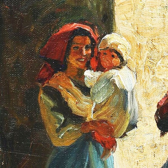 Image 1 of Öl auf Leinwand "Anticoli" vintage von Emil Krause, Dänemark 1945