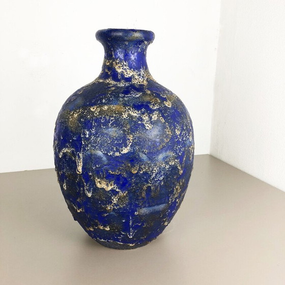 Image 1 of Vintage Keramik Fett Lava mehrfarbig "837" Bodenvase von Ruscha, 1970