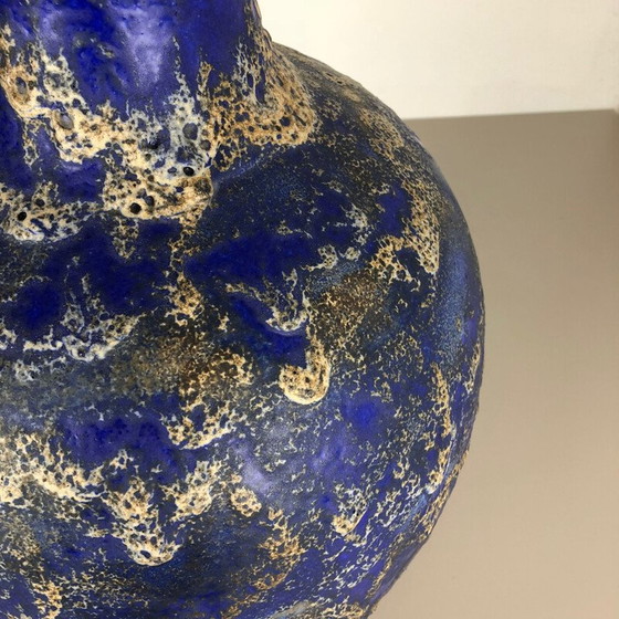 Image 1 of Vintage Keramik Fett Lava mehrfarbig "837" Bodenvase von Ruscha, 1970