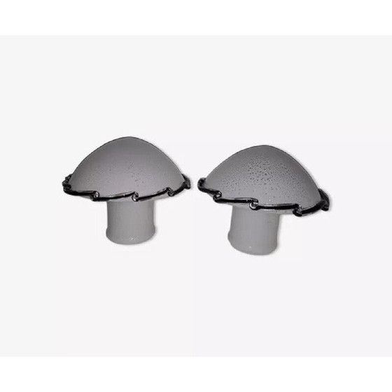 Image 1 of Paar Tischlampen aus Muranoglas mit Pilzen, 1970er Jahre