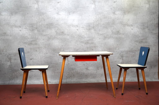 Vintage Kinderstühle & Küchentisch set