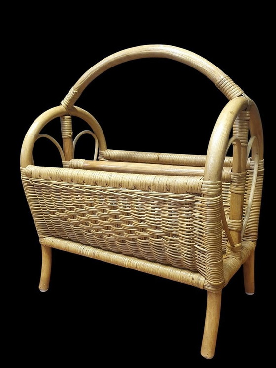 Image 1 of 2008 Vintage Bamboo Ibiza Style Zeitschriftenständer Leseständer