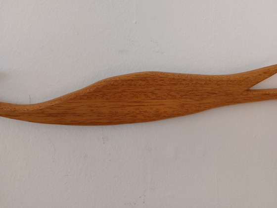 Image 1 of Vintage Teak Holz Wand Vogel