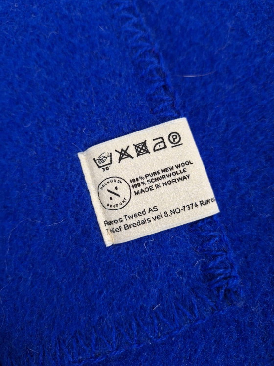 Image 1 of Røros Norway - Kariert - Blau - 100% Lammwolle