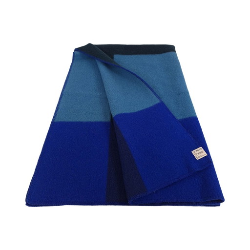 Røros Norway - Kariert - Blau - 100% Lammwolle