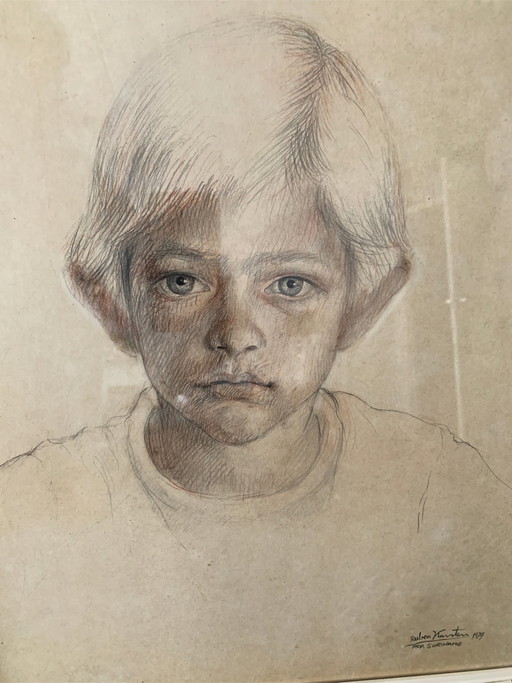 Porträt, Ruben Karsters – lithos zeefdrukken, Paper, Figuratief (photo 2 of 5)