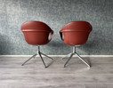 2x italienische Design-Ledersessel