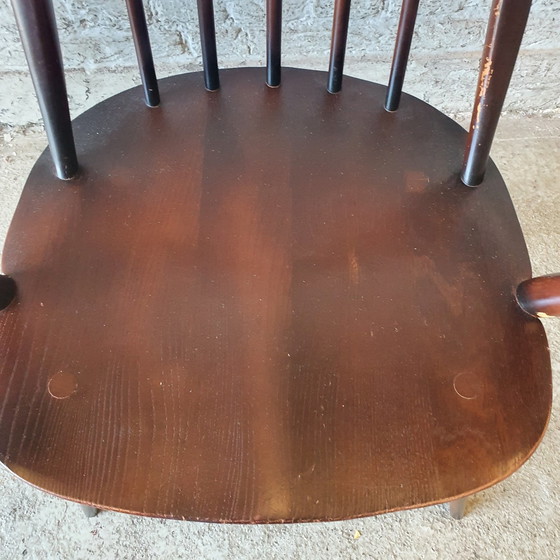 Image 1 of Utility Highback Sessel / Spijlstoel met armleuning - L.Ercolani