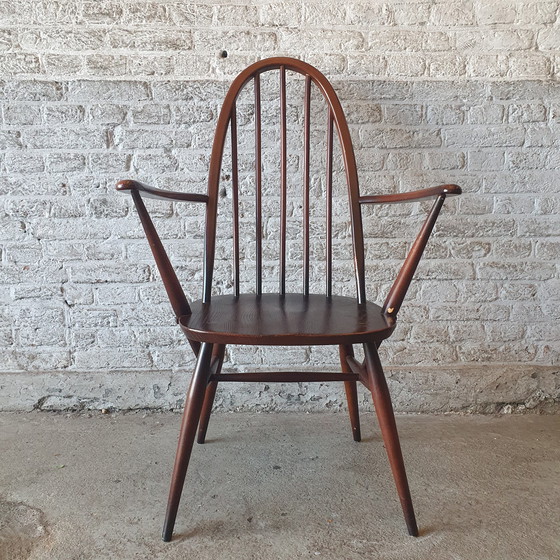 Image 1 of Utility Highback Sessel / Spijlstoel met armleuning - L.Ercolani