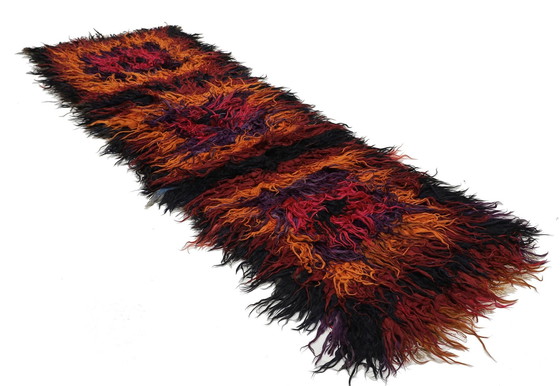 Image 1 of Designer Handgewebt Kelim Modern Und Pflanzen Natur Farbe - Kelim - 296 Cm - 92 Cm - Zottel Kelim