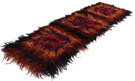 Image 1 of Designer Handgewebt Kelim Modern Und Pflanzen Natur Farbe - Kelim - 296 Cm - 92 Cm - Zottel Kelim