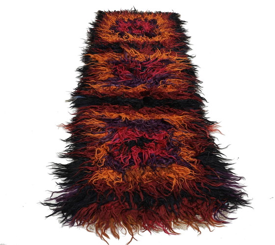 Image 1 of Designer Handgewebt Kelim Modern Und Pflanzen Natur Farbe - Kelim - 296 Cm - 92 Cm - Zottel Kelim