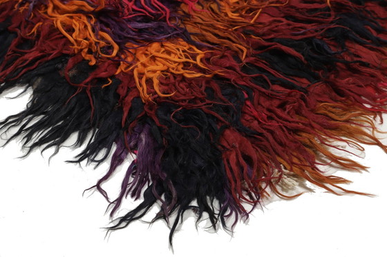 Image 1 of Designer Handgewebt Kelim Modern Und Pflanzen Natur Farbe - Kelim - 296 Cm - 92 Cm - Zottel Kelim