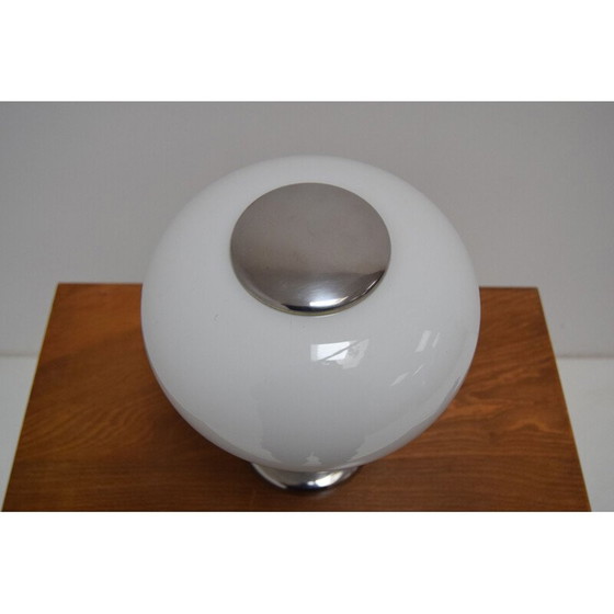 Image 1 of Vintage Art Deco Lampe aus Glas und Metall, Tschechoslowakei 1930