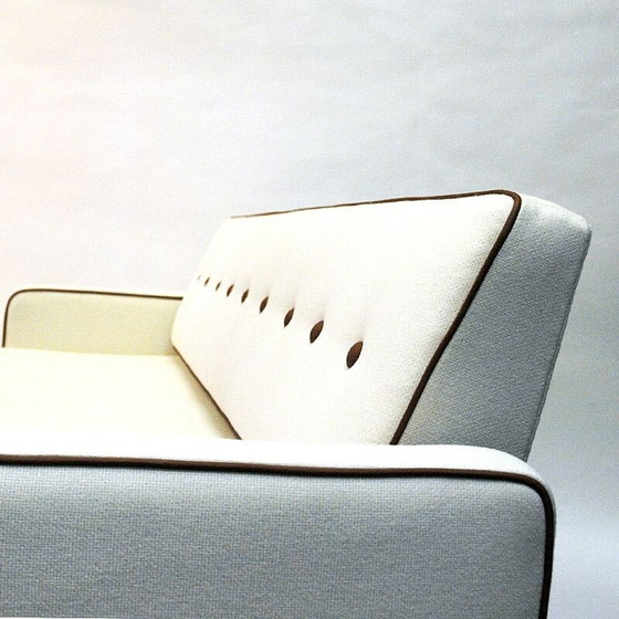 Image 1 of Sofa und Schlafsofa aus weißer Wolle von Ire Möbler Schweden 1950er Jahre