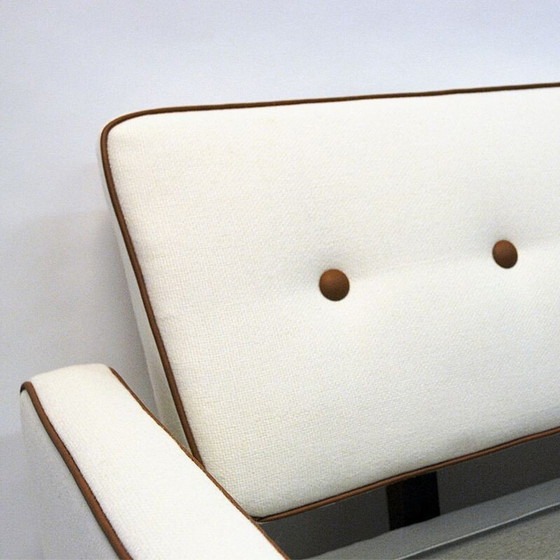 Image 1 of Sofa und Schlafsofa aus weißer Wolle von Ire Möbler Schweden 1950er Jahre