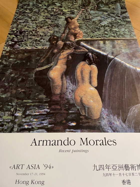 Image 1 of Armando Morales (1927-2011), "Art Asia '94" Neue Gemälde, Ausstellungsplakat, gedruckt in Italien