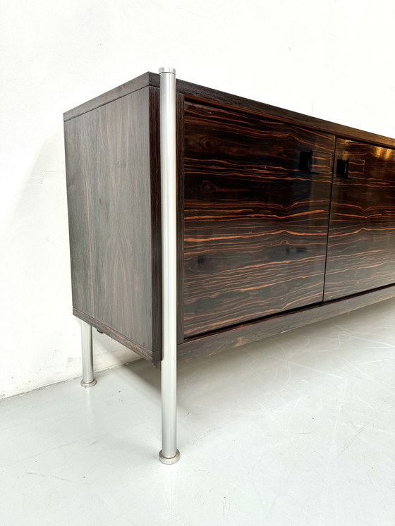 Image 1 of Mid Century Großes Sideboard in Braslian Jacaranda, 1980S.