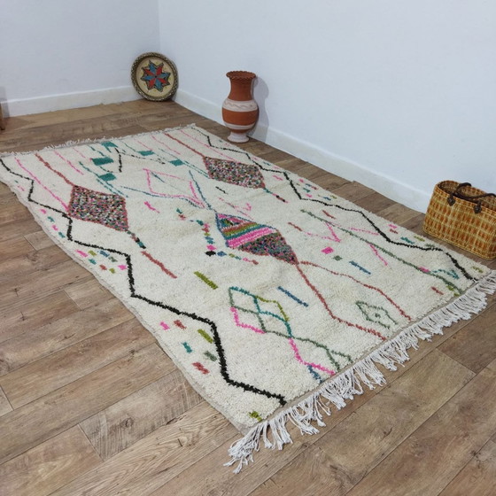 Image 1 of Marokkanischer Berberteppich aus Wolle Mehrfarbig - Tapis Marocain Berbère En Laine