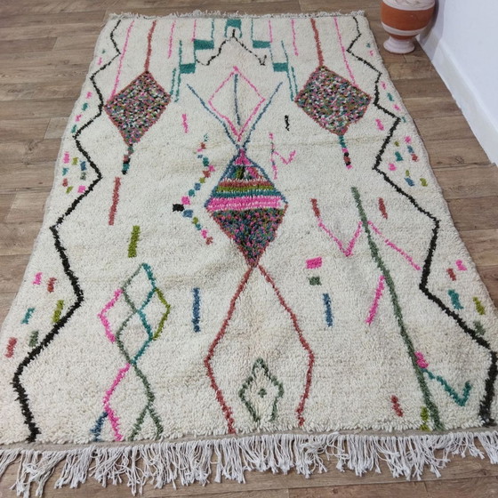 Image 1 of Marokkanischer Berberteppich aus Wolle Mehrfarbig - Tapis Marocain Berbère En Laine