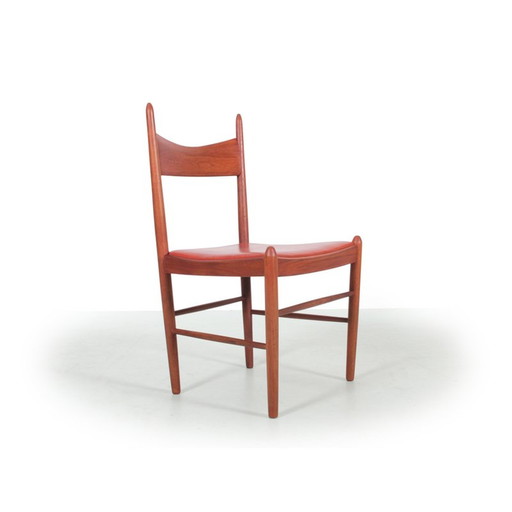 Satz von 6 skandinavischen Teakholzstühlen im Vintage-Stil