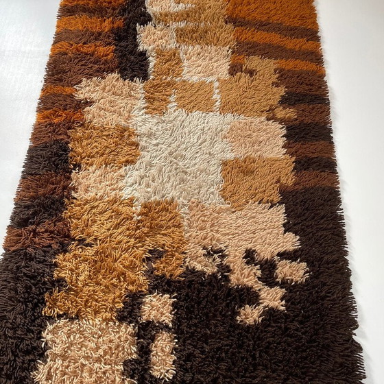 Image 1 of Mehrfarbiger Hochflorteppich Rya von Desso, Niederlande 1970er Jahre