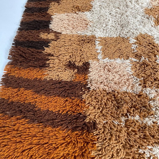 Image 1 of Mehrfarbiger Hochflorteppich Rya von Desso, Niederlande 1970er Jahre