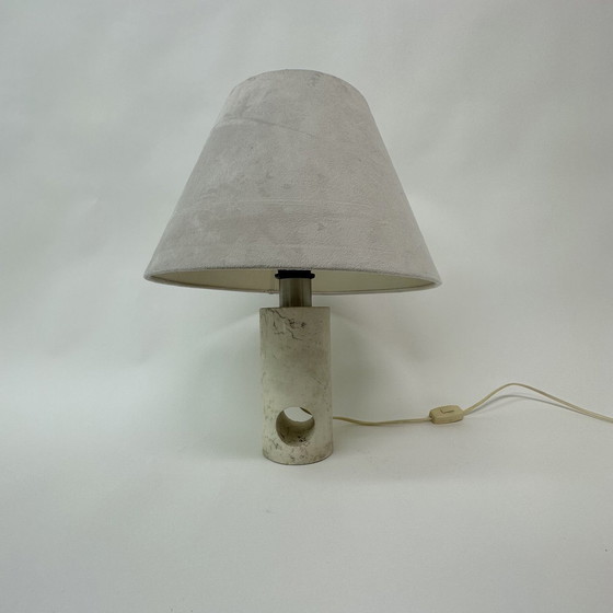 Image 1 of Travertin-Tischlampe mit Mid-Century-Design, 1970er Jahre