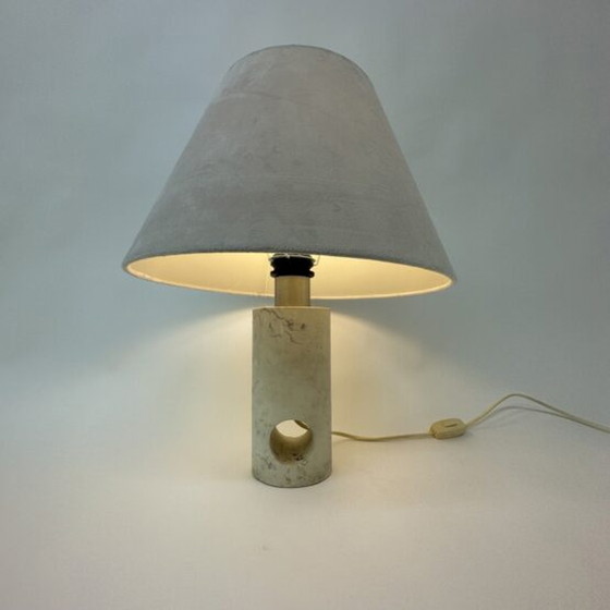 Image 1 of Travertin-Tischlampe mit Mid-Century-Design, 1970er Jahre