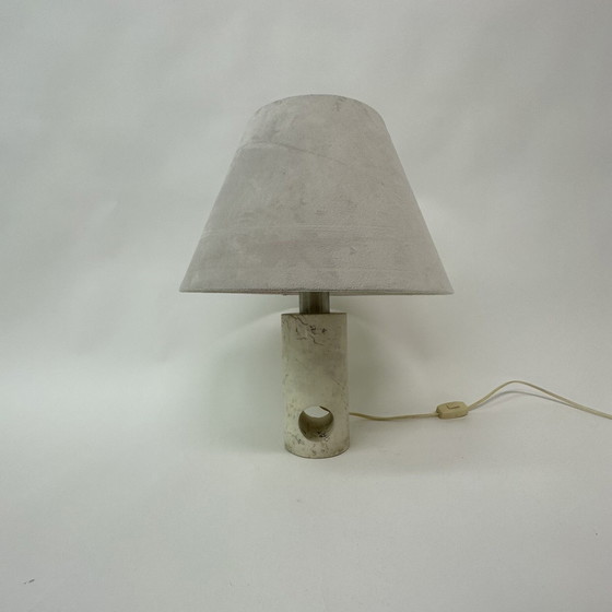 Image 1 of Travertin-Tischlampe mit Mid-Century-Design, 1970er Jahre