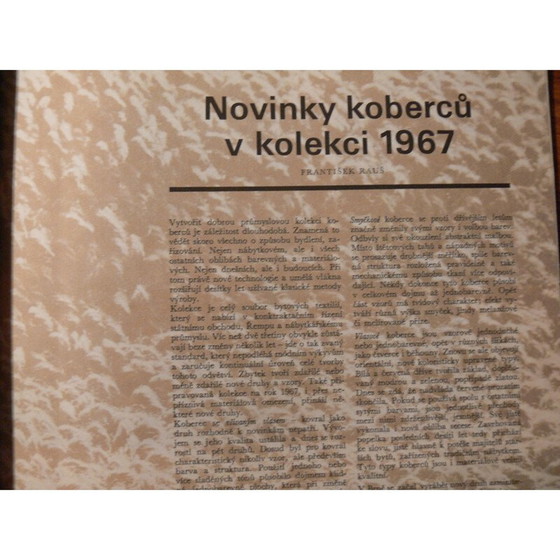 Image 1 of Geometrischer Vintage-Teppich von A. Ambrossová, Tschechoslowakei 1960