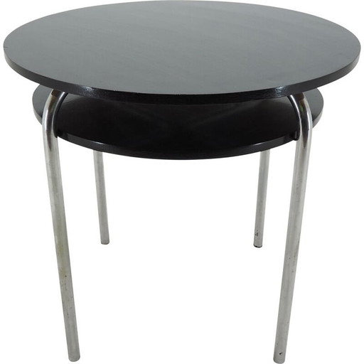 Vintage Chrom Bauhaus Tisch Funktionalismus, Tschechoslowakei 1920er Jahre