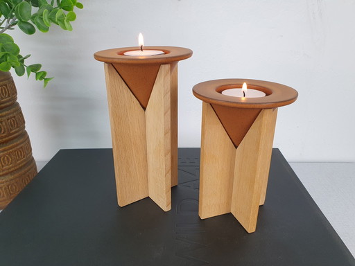 Teelichthalter Cor Unum. Set Vintage-Kerzenhalter.
