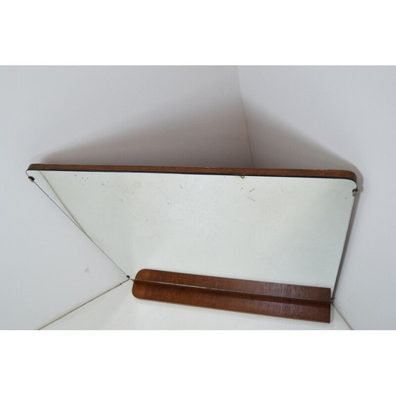 Image 1 of Vintage Art Deco Spiegel mit Holzrahmen, Tschechoslowakei 1930er Jahre