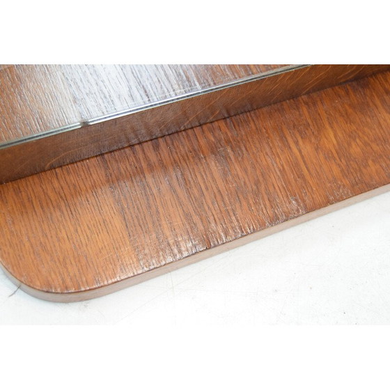 Image 1 of Vintage Art Deco Spiegel mit Holzrahmen, Tschechoslowakei 1930er Jahre