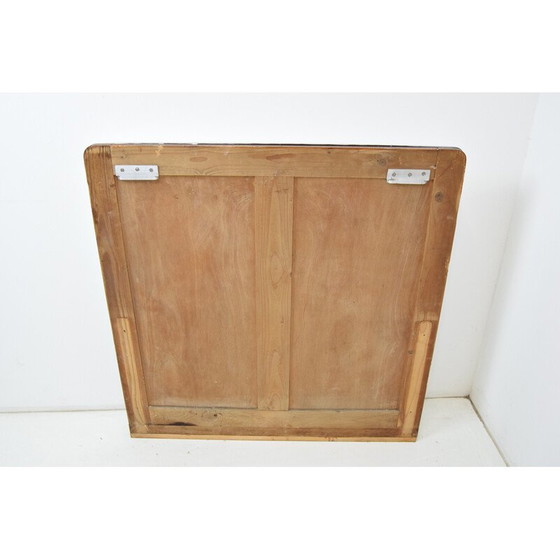 Image 1 of Vintage Art Deco Spiegel mit Holzrahmen, Tschechoslowakei 1930er Jahre