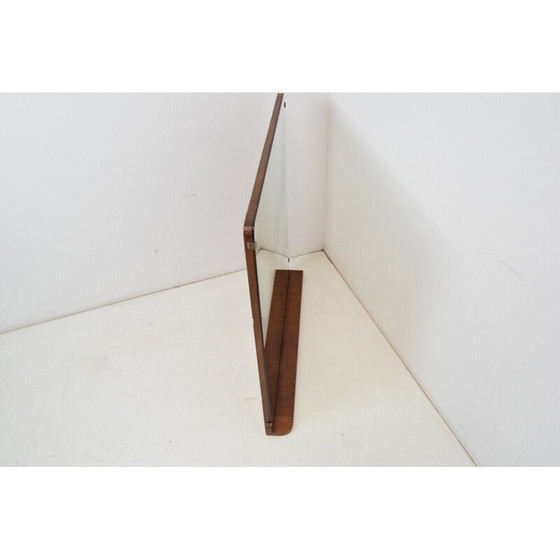 Image 1 of Vintage Art Deco Spiegel mit Holzrahmen, Tschechoslowakei 1930er Jahre