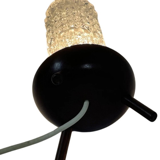 Image 1 of 1950er Jahre – Tischlampe mit Teakholzsockel und Glasschirm