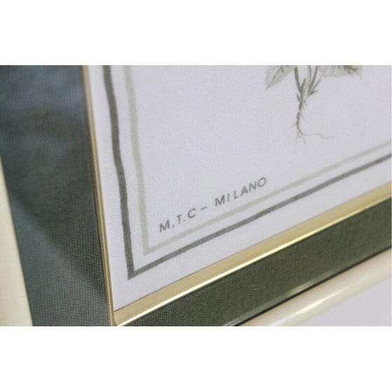 Image 1 of Vintage-Gemälde von Veilchen mit einem Holzrahmen, 1960