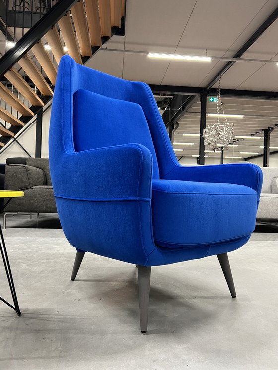 Image 1 of Gelderland 7850 Hold Tide Sessel, blauer Stoff