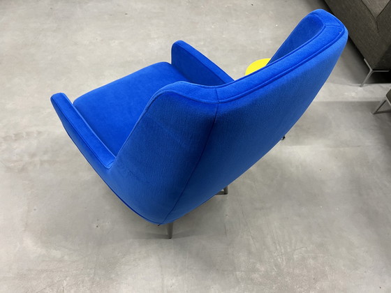 Image 1 of Gelderland 7850 Hold Tide Sessel, blauer Stoff