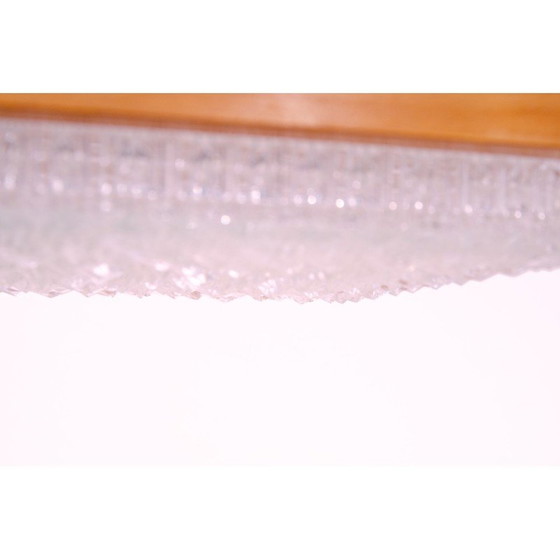 Image 1 of Hängeleuchte aus Glas und Chrom, Tschechoslowakei 1970