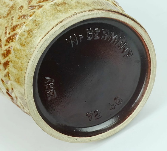 Image 1 of 1960er Jahre Bay Keramik Bodenvase 72 40 Vase mit Reliefmuster