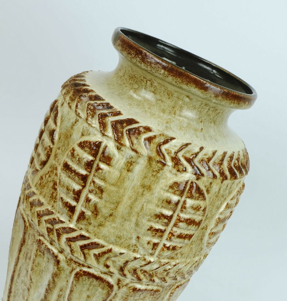 Image 1 of 1960er Jahre Bay Keramik Bodenvase 72 40 Vase mit Reliefmuster