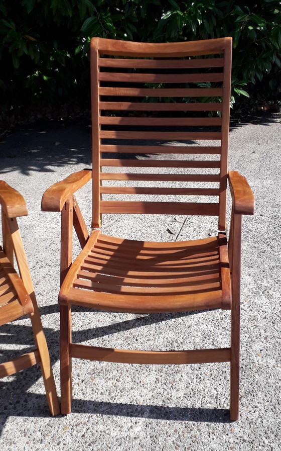 Image 1 of 4x Friendly Teak Klappstuhl