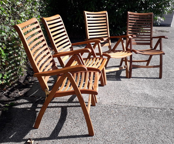 Image 1 of 4x Friendly Teak Klappstuhl