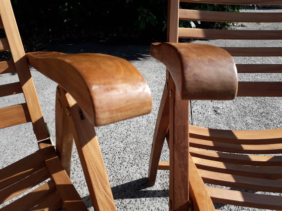 Image 1 of 4x Friendly Teak Klappstuhl